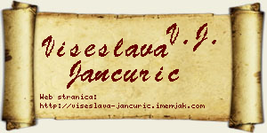 Višeslava Jančurić vizit kartica